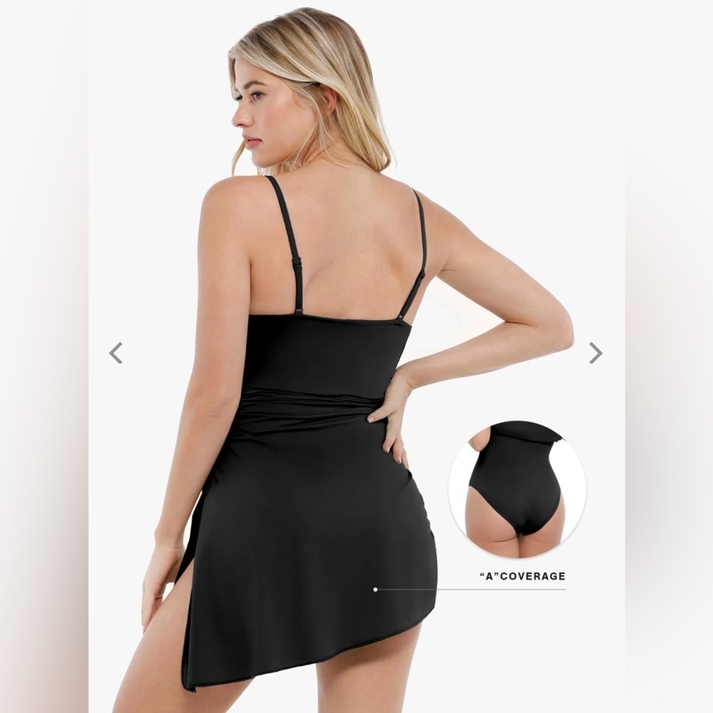 Popilush Shapewear Ruched Convertible One-Piece Swimsuit - Picture 5 of 9